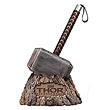 Thor Mjolnir Hammer Solar Powered Light-Up Resin Paperweight